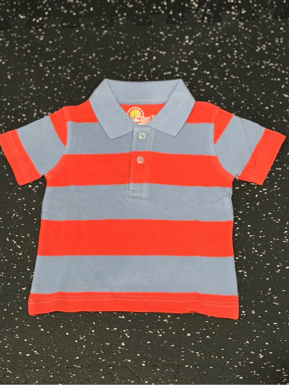 Red and Gray Striped Polo Shirt for Boys CHECK DESCRIPTION